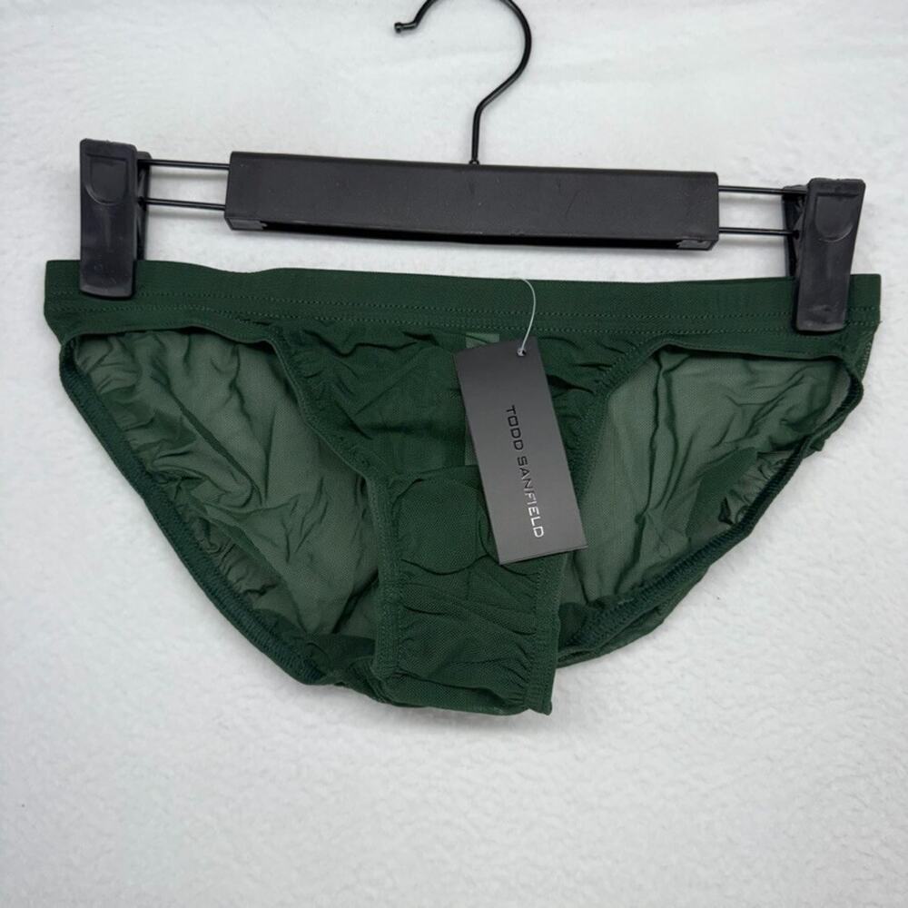 Todd Sanfield Brief underwear men's XS Defiant Mesh Bikini Underwear Pine NEW
